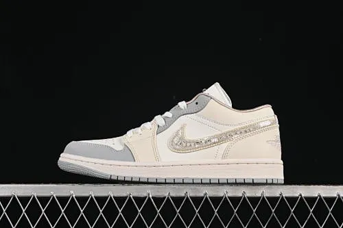All categories Air Jordan Jordan series basketball shoes Air Jordan 1 Low G version pure original Air Jordan 1 Low AJ1 Joe 1 flash diamond white crack low-top cultural casual sneakers IH7323-100